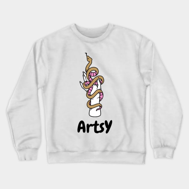 Artsy Logo Design Crewneck Sweatshirt by Arts-Y